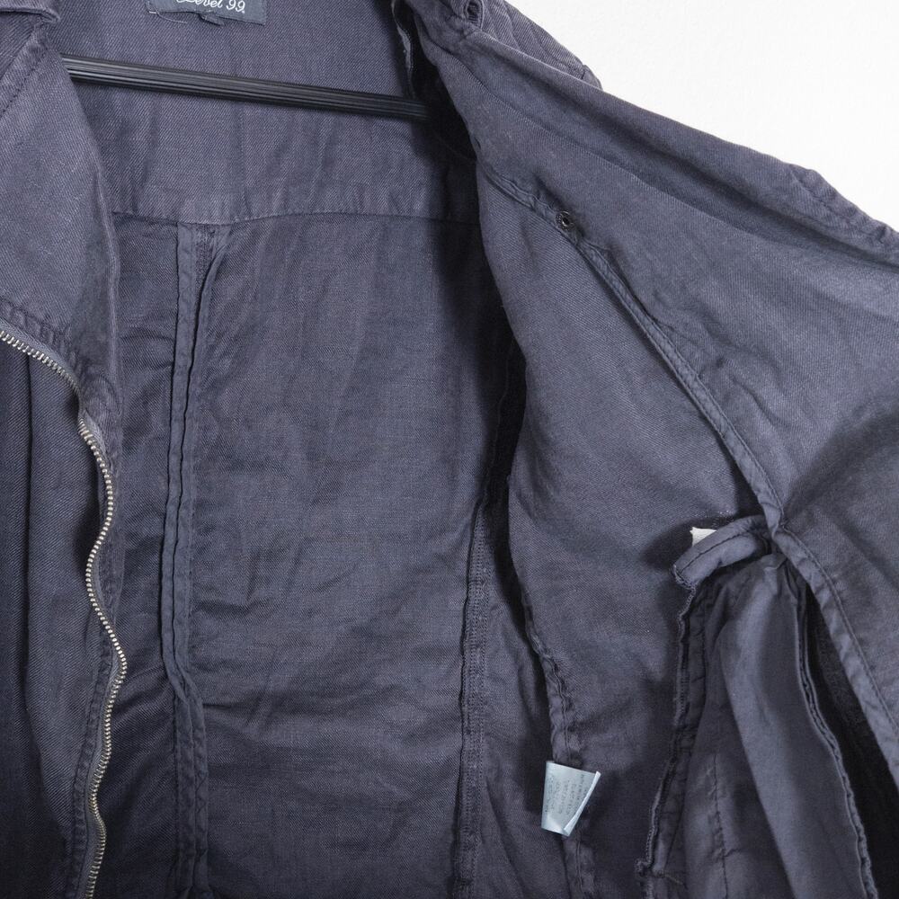 Level 99 Jacket Zip Front Black Stretch Knit Wome… - image 6